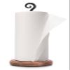 Decorative Wood and Iron Countertop Paper Towels Holder Standing Roll Dispenser Rack (Black) MD19005-B view 1