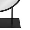 Kate and Laurel Rouen Modern Glam Round Metal Frame Table Mirror with Stand, Black view 4