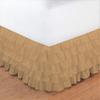 Amuze Bedding Ultra Soft Egyptian Cotton 300 TC 1 PC Multi Ruffled Bed Skirt(Gold, Twin XL, Drop Length 27 Inches) view 2