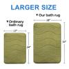 Flamingo P Memory Foam Bath Mat Rug Non Slip Shower Mats Carpet for Bathroom Floor,20x32,Olive view 2