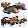 SEAAN Hot Pot with Grill, Korean BBQ Grill Indoor Hotpot Pot Electric Combo, Shabu Shabu Pot with Divider KBBQ Grill Smokeless Non-stick Separate Dual Temperature Control, for 2-12 People, 110V view 2