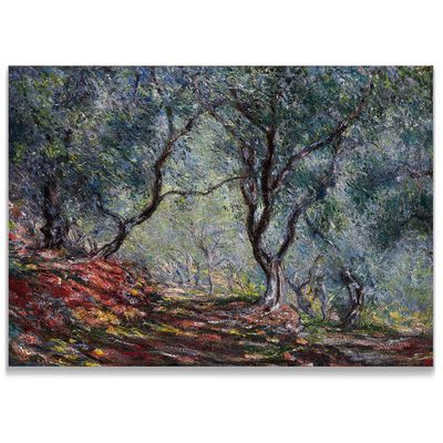 Monet Wall Art Collection Canvas Olive Trees in Bordighera, 1884 Prints Wrapped Gallery Wall Art | Stretched and Framed Ready to Hang 36X48
