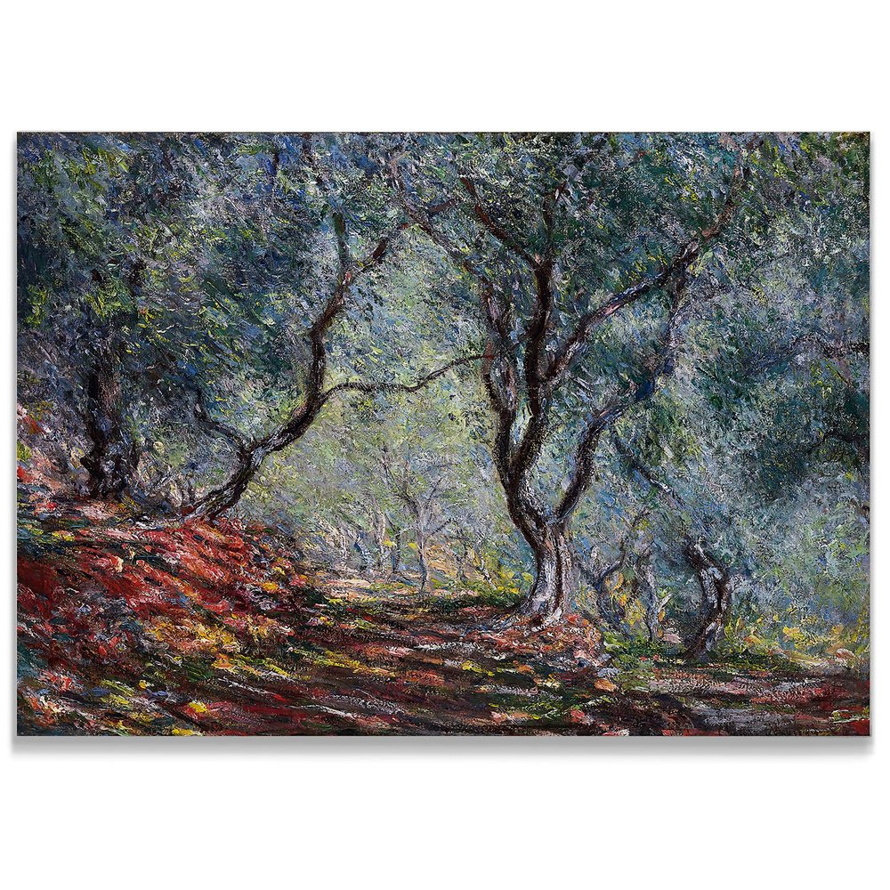 Monet Wall Art Collection Canvas Olive Trees in Bordighera, 1884 Prints Wrapped Gallery Wall Art | Stretched and Framed Ready to Hang 36X48