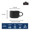 10 Strawberry Street Wazee Matte 4.75"/22 oz Oversized Mug, Set of 6, Black view 2