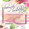 Brunch and Bubbly | Watercolor Floral Bridal Shower Invitations | Champagne Shower | Bridal Shower Invite | Bubbly & Brunch view 3