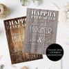 Couples Shower Invitations | Rustic Shower Invites | Wood | Before Happily Ever After | Dinner, Drinks and Laughter | Barn Wedding Theme view 2