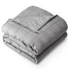 Bare Home Weighted Blanket All-Natural 100% Cotton with Nontoxic Glass Beads 80"x87" 25lbs, Light Grey view 1