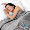 Bare Home Weighted Blanket All-Natural 100% Cotton with Nontoxic Glass Beads 80"x87" 25lbs, Light Grey view 2