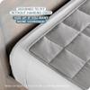 Bare Home Weighted Blanket All-Natural 100% Cotton with Nontoxic Glass Beads 80"x87" 25lbs, Light Grey view 3