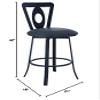 Armen Living Mollymauk Barstool, Grey view 2