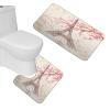 Amagical Paris Eiffel Tower Pink Flowers Decor 2 Piece Bathroom Mat Set Non Slip Bath Mat Contour Mat view 1