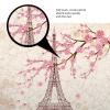 Amagical Paris Eiffel Tower Pink Flowers Decor 2 Piece Bathroom Mat Set Non Slip Bath Mat Contour Mat view 4