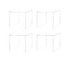 4 Pack Food Riser for Buffet Table Clear Acrylic Square Box 4" Display Stand Hollow Bottom No Lid for Catering and Events No Assembly by Marketing Holders view 1