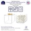 4 Pack Food Riser for Buffet Table Clear Acrylic Square Box 4" Display Stand Hollow Bottom No Lid for Catering and Events No Assembly by Marketing Holders view 3