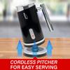 Brentwood GA-301BK Cordless Electric Milk Frother and Warmer, 300 mililiter Capacity, Black view 3