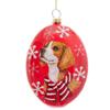 Beagle Dog Christmas Disc Ornament 4 inch D3698BE New view 1