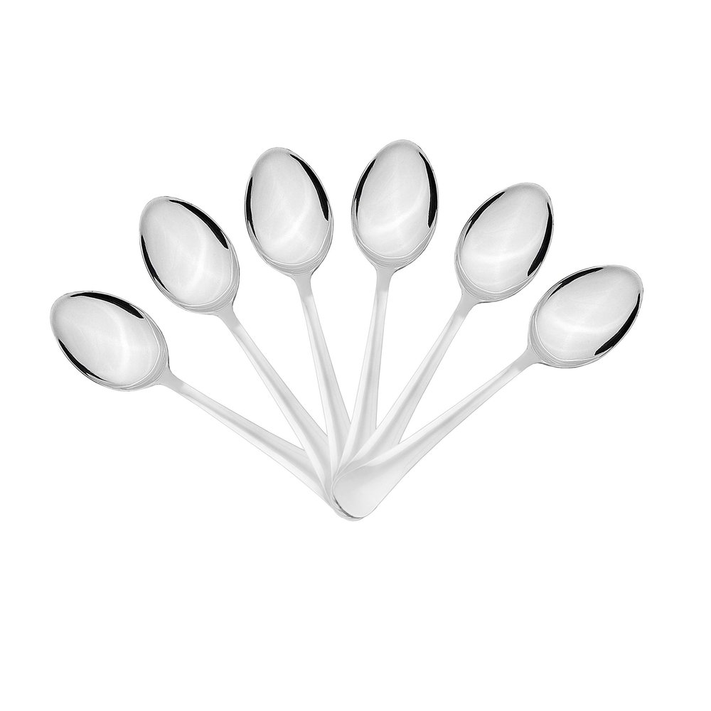 Sumeet Stainless Steel Baby/Medium Spoon Set of 6 Pc (16cm L) (1.6mm Thick)