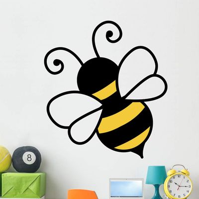 Bee Wall Mural Wallmonkeys Peel and Stick Vinyl Graphic (48 in H x 48 in W) WM525762