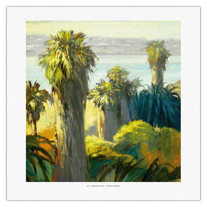 Buena Vista Lagoon - California Coastal Landscape - From an Original Color Painting by Wade Koniakowsky - Fine Art Rolled Canvas Print 16in x 20in