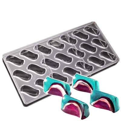 21 cavities S arc curve design candy carpenterworm cream shape PC polycarbonate chocolate mold ice cube fondant molds DIY bakery