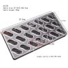 21 cavities S arc curve design candy carpenterworm cream shape PC polycarbonate chocolate mold ice cube fondant molds DIY bakery view 2