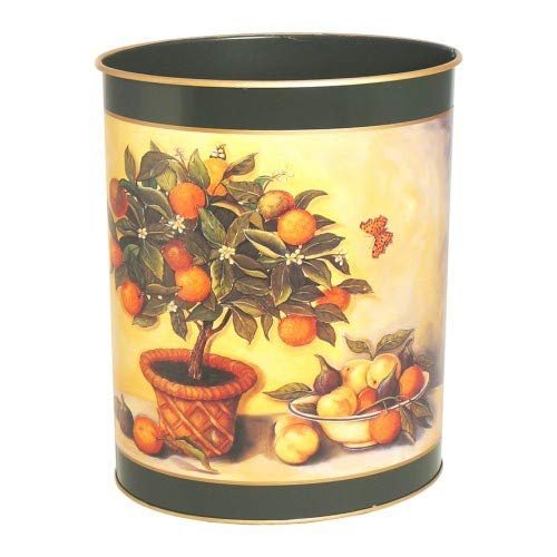 Waste Paper Bin Orange Tree