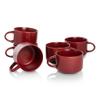 10 Strawberry Street Wazee Matte 4.75"/22 oz Oversized Mug, Set of 6, Red view 1