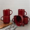 10 Strawberry Street Wazee Matte 4.75"/22 oz Oversized Mug, Set of 6, Red view 3