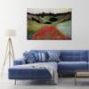 Poppy Field of Flowers in Giverny Canvas Prints Wrapped Gallery Wall Art | Stretched and Framed Ready to Hang 8X12 view 4
