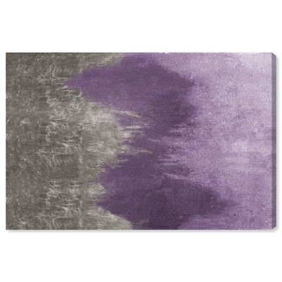 The Oliver Gal Artist Co. Abstract Wall Art Canvas Prints 'Amethyst Waves' Home Dcor, 15" x 10", Purple, Gray