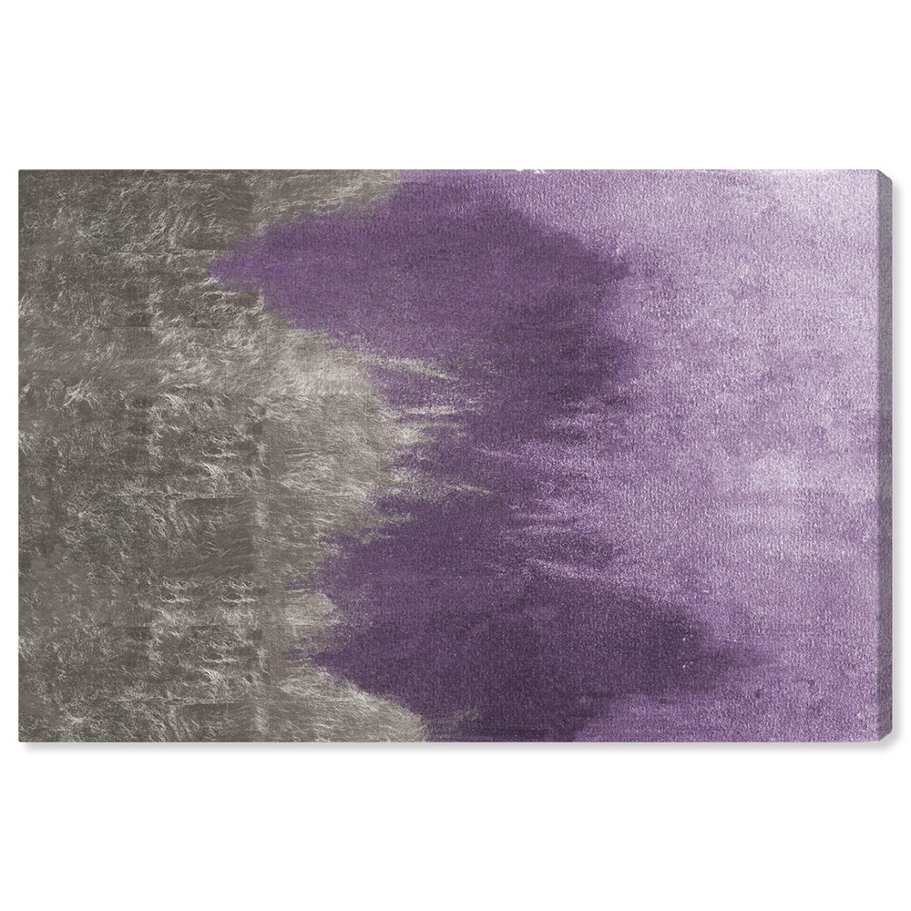 The Oliver Gal Artist Co. Abstract Wall Art Canvas Prints 'Amethyst Waves' Home Dcor, 15" x 10", Purple, Gray