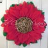 Extra Large 30" Rich Coral Pink Burlap Sunflower Wreath by The Crafty Wineaux view 3