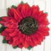 Extra Thick Coral Pink Burlap Sunflower Wreath by The Crafty Wineaux view 4