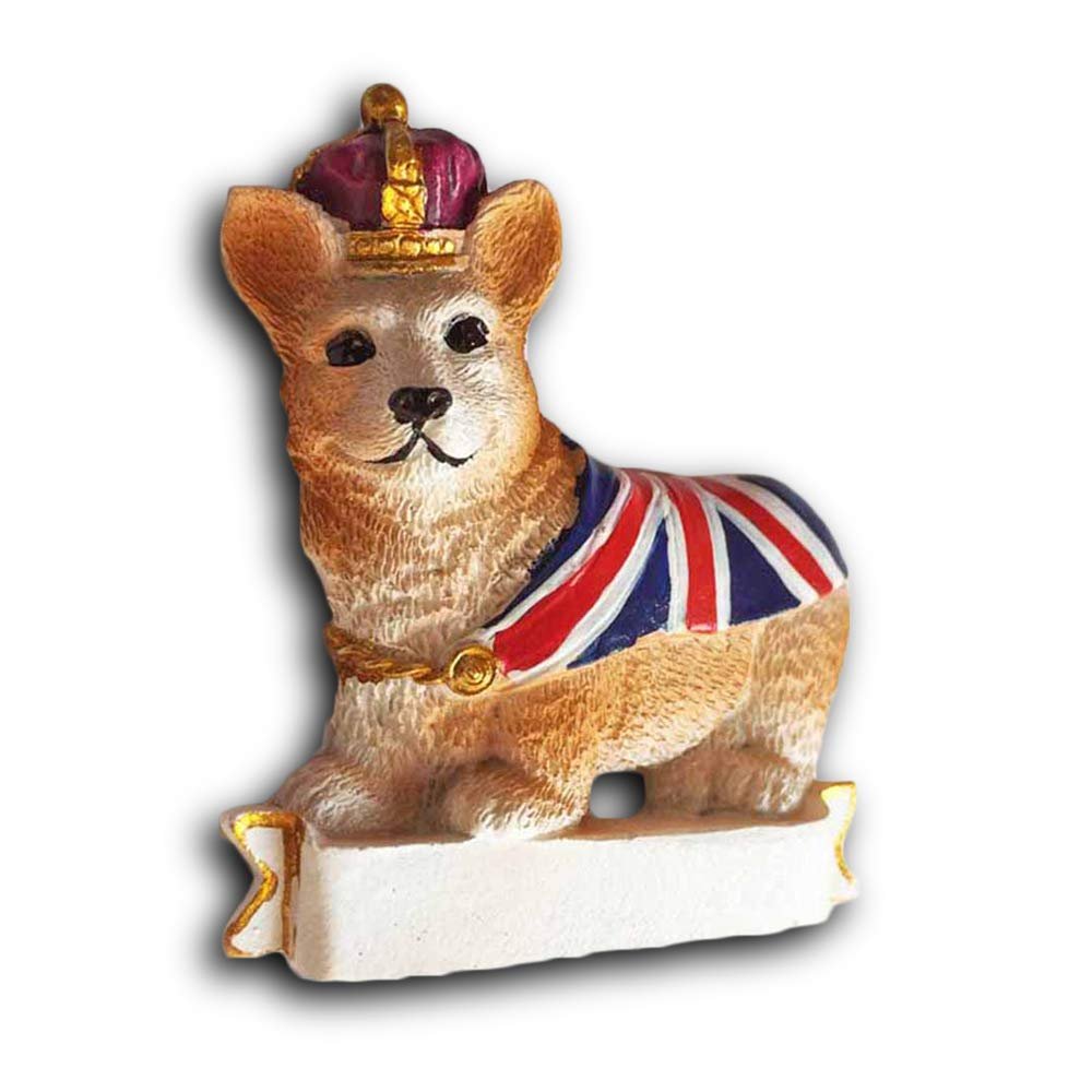 3D Royal Corgi England UK Refrigerator Fridge Magnet Tourist Souvenirs Handmade Resin Craft Magnetic Stickers Home Kitchen Decoration Travel Gift
