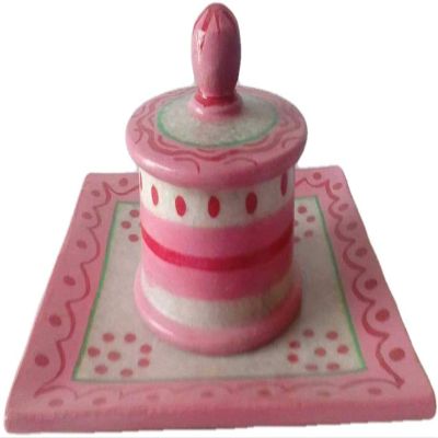 India Meets India Marble Meenakari Supari Daan with Tray Set Handicraft by Awarded Indian Artisan