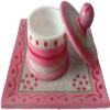 India Meets India Marble Meenakari Supari Daan with Tray Set Handicraft by Awarded Indian Artisan view 2