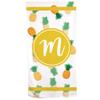 GiftsForYouNow Icon and Initial Personalized Beach Towel, Pineapple Pattern Beach Towel, Kids Beach Towel, Cute Summer Gift, Pool Towel, Absorbent, Soft, Polyester view 1
