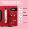 COMFEE' Retro Small Microwave Oven With Compact Size, 9 Preset Menus, Position-Memory Turntable, Mute Function, Countertop, Perfect For Small Spaces, 0.7 Cu Ft/700W, Red, AM720C2RA-R view 2