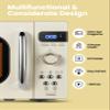 COMFEE' Retro Small Microwave Oven With Compact Size, 9 Preset Menus, Position-Memory Turntable, Mute Function, Countertop Perfect For Spaces, 0.7 Cu Ft/700W, Cream, AM720C2RA-A view 2