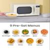 COMFEE' Retro Small Microwave Oven With Compact Size, 9 Preset Menus, Position-Memory Turntable, Mute Function, Countertop Perfect For Spaces, 0.7 Cu Ft/700W, Cream, AM720C2RA-A view 3