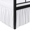 Ruffled Bed Skirt Split Corners with Platform, Tailored Fit Hotel Quality Wrinkle Free Ultra-Soft Microfiber Dust Ruffle, Upto 16 Inch Drop, Queen, White view 2