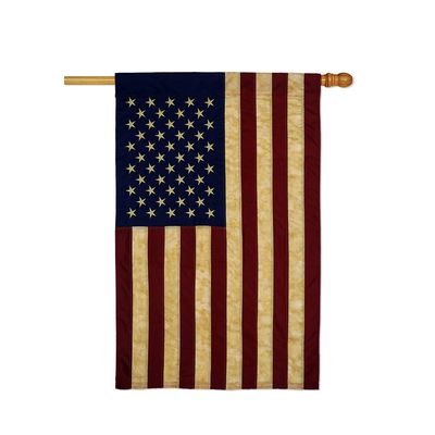 Star and Stripes USA Vintage House Flag Patriotic Patriotism Independence Memorial United State American Small Decorative Gift Yard Banner Double-Sided 28 X 40