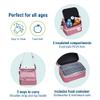 Wildkin Two Compartment Insulated Lunch Bag for Kids  School & Travel Ready - Pink Glitter view 4