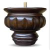 Elegent Upholstery 6" Turned Round Buns Walnut Tapered Furniture Wood Legs 5/16" Bolt - Set of 4 view 1