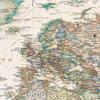 3 Panel - Personalized Canvas Executive World Travel Map with pins- Extra Large Wall Map view 4