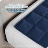 Bare Home Weighted Blanket All-Natural 100% Cotton with Nontoxic Glass Beads 80"x87" 25lbs, Dark Blue view 3