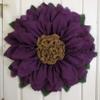 Extra Large 30" Purple Burlap Sunflower Wreath by The Crafty Wineaux view 1