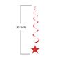 30 Pack Patriotic Star Swirl Decorations, Red Blue Silver Foil Streamers for Ceiling, 4th of July Independence Day Graduation Party Supplies view 2