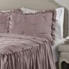 Lush Decor Ravello Pintuck Ruffle Skirt Bedspread Set - Luxe 3 Piece Ruffled Bedding Set - Traditional Glam & Farmhouse Inspired Bedroom Decor - King, Woodrose view 2