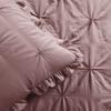 Lush Decor Ravello Pintuck Ruffle Skirt Bedspread Set - Luxe 3 Piece Ruffled Bedding Set - Traditional Glam & Farmhouse Inspired Bedroom Decor - King, Woodrose view 3